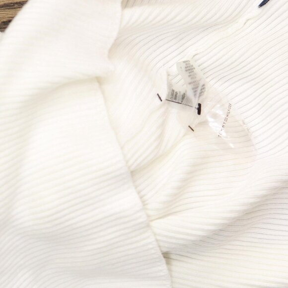 NWT Tommy Hilfiger Rib Knit Sleeveless Polo Shirt Ivory White / Midnight XL - Picture 8 of 8
